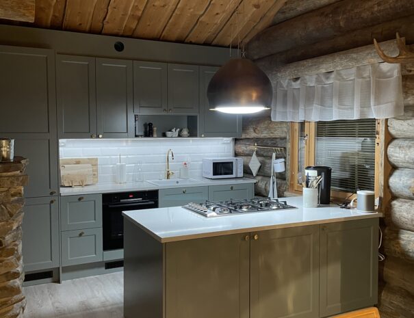 Täysin varusteltu moderni keittiö